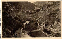 Falls of the Tarn - the Village and Tarn - Malene - CPA