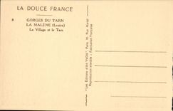 Falls of the Tarn - the Village and Tarn - Malene - CPA