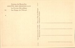 Montpellier - Environs - Grotte des Demoiselles - La Caverne Merveilleuse - Les Gorges de l'Herault - CPA 