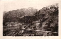 Vernet les Bains - View and Canigou - CPA