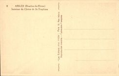 Arles - Interior of the Cloister of St Trophime - CPA