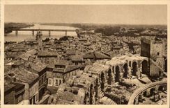 Arles - View - the Arena and the Rhone - CPA