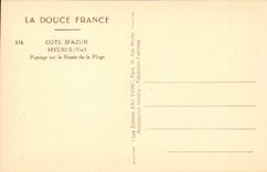 Hyeres - Landschaft auf der Strasse des Strandes CPA