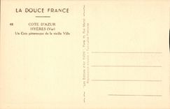 Hyeres - eine malerische Ecke der alten Stadt CPA