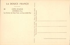 Hyeres - der Glocke-Aufsatz von Saint Paul gesehen von einer alten Strasse CPA