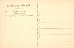 Hyeres - das alte Schloss gesehen durch Olive-Baume CPA