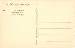 Hyeres - Allee von Belgien CPA