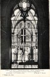 Dreux - Vault Saint Louis - Stained glass - Saint Louis taking the uniflamme with the Abbey - CPA