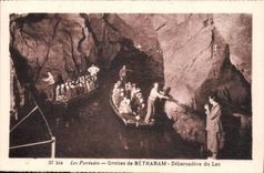 Caves of Betharram - Unloading dock of the lake - boat CPA
