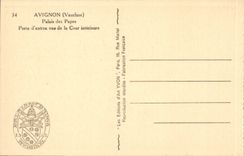 Gaumen Avignon-CPA der Papsthaupttur gesehen vom Innengericht