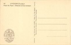 Gaumen Avignon-CPA der Papste Detail des Innengerichtes