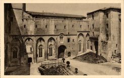 Gaumen Avignon-CPA des Hofes der Papste Hauptleitung