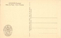 Gaumen Avignon-CPA des Hofes der Papste Hauptleitung