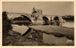 Gaumen Avignon-CPA der Papste die Brucke Saint Benezet und die Rhône