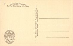 Gaumen Avignon-CPA der Papste die Brucke Saint Benezet und die Rhône