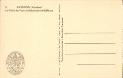 Gaumen Avignon-CPA der Papste Seen von rechter Bank der Rhônes