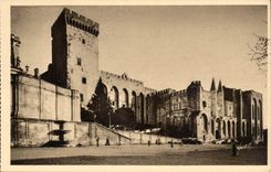 Gaumen Avignon-CPA der Papstdirektion Front