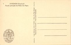 Gaumen Avignon-CPA der Papstdirektion Front