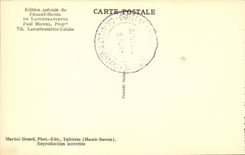 Collar of Small Saint Bernard CPA Country cottage hotel of Lancebranlette in winter and monument has Saint Bernard de Menthon