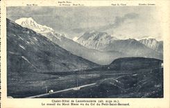 Collar of Small Saint Bernard CPA Country cottage hotel of Lancebranlette E massive of the Mount Blanc seen of the collar of the small Saint Bernard
