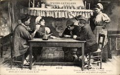 Catalan types CPA Started from charts (folklore costumes)