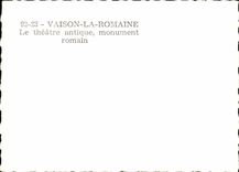CPSM Vaison the Roman the ancient theater Roman monument
