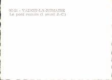 CPSM Vaison the Roman the Roman bridge