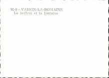 CPSM Vaison the Roman the belfry and the fountain