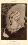 CPA Hans Holbein Portrait de Dorothee Kannegiesser Musee de Bale Suisse