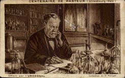 CPA CEntenaire de Pasteur Strasbourg 1923 Urodonal Manget