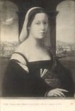 CPA Firenze Galleria Pitti Ritraotto di donna detta La Monaca Leonardo da Vinci