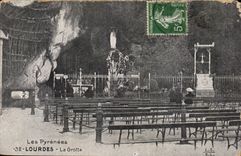 CPA Lourdes the cave
