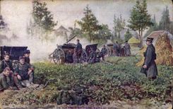 CPA in war Blege Artillery in action (militaria)