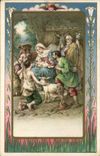 CPA Fantasy religious Scene Shepherd Christ Jesus Sheep