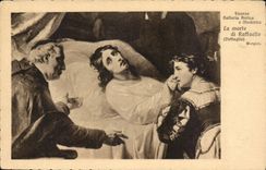 CPA Firenze Galleria Antica e Moderna la morte di Raffaello