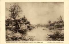 CPA Peinture Maurice levis La loire a Saint Florent le Vieil Salon 1931