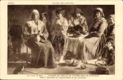 Paris - 1 - Musee du Louvre - Les Freres de Nain - Reunion de Famille - chien - dog - CPA 