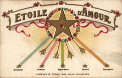 Wunsche - Etoile der Liebe - zeigen das Band das Sie konservieren - CPA an