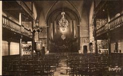 Interior CPA of the church of Hendaye Basque Country