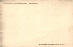 Picturesque CPA Hendaye Beach Basque villas