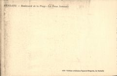 CPA Hendaye Boulevard of the beach two Twins