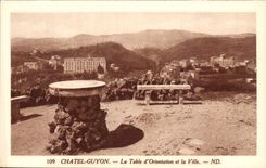 Chatel Guyon CPA die Tabelle der Lagebestimmung und der Stadt