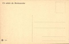 Italy Italia CPA Montecassino Affresco nella that superiore LED S P Benedetto (Christ)