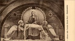 Italy Italia CPA Montecassino Affresco della Torretta (scuola Beur)