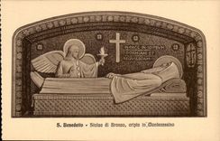 Italy Italia CPA Montecassino Ruled di brono cripta in Monteccasino