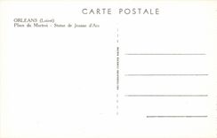 Orleans CPA Places of Martroi Statue of Jeanne of arc