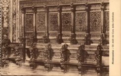 Italy Italia Badia di Montecassino CPA Gli stalli LED coro beyond cattedrale