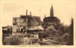 Senlis CPA Ruins of the castle Henri IV Enclosure Gallo Roman