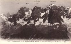 Chamonix CPA Les aiguilles vues du Brevent (escalade climbing)