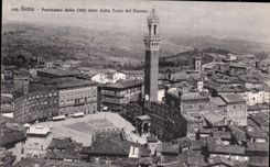 CPA Italien Italien Siena Panorama uber veranschlagenem visto hinaus pflasterte Torre Del Duomo